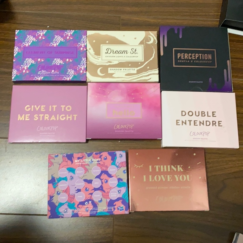Colourpop eyeshadow palettes